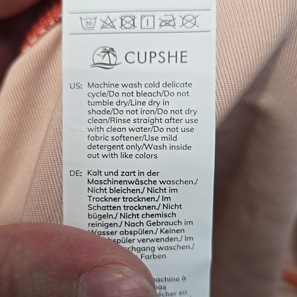 Cupshe Size S Rusty Orange High Rise Rouched Bikini Bottom - Picture 5 of 5